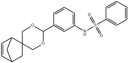 2'-{3-[(phenylsulfonyl)amino]phenyl}-spiro(bicyclo[2.2.1]hept-2-ene-6,5'-[1,3]dioxane) Struktur