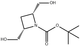 cis-tert-Butyl 2,4-bis(hydroxymethyl)azetidine-1-carboxylate Struktur