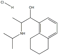 2-(isopropylamino)-1-(5,6,7,8-tetrahydronaphthalen-1-yl)propan-1-ol hydrochloride Struktur