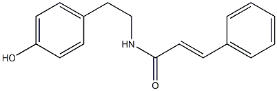 2-Propenamide, N-[2-(4-hydroxyphenyl)ethyl]-3-phenyl-, (2E)- Struktur