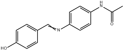 N-{4-[(4-hydroxybenzylidene)amino]phenyl}acetamide Struktur