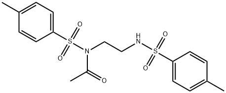 N-(4-methylphenyl)sulfonyl-N-[2-[(4-methylphenyl)sulfonylamino]ethyl]acetamide Struktur