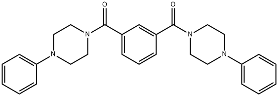 benzene-1,3-diylbis[(4-phenylpiperazin-1-yl)methanone] Struktur