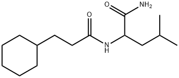 2-[(3-cyclohexylpropanoyl)amino]-4-methylpentanamide Struktur