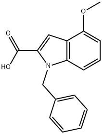 1-benzyl-4-methoxy-1H-indole-2-carboxylic acid Struktur