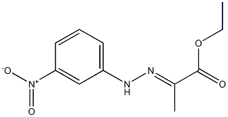 (E)-ethyl 2-(2-(3-nitrophenyl)hydrazono)propanoate Struktur