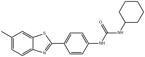 1-cyclohexyl-3-[4-(6-methyl-1,3-benzothiazol-2-yl)phenyl]urea Struktur