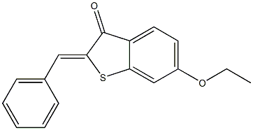 (Z)-2-benzylidene-6-ethoxybenzo[b]thiophen-3(2H)-one Struktur