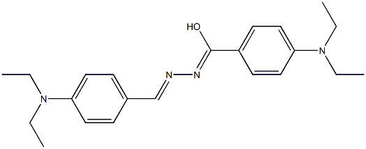 (4-{[4-(diethylamino)benzylidene]carbonohydrazonoyl}phenyl)diethylamine Struktur