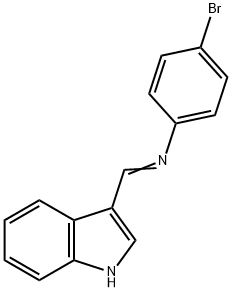 (4-bromophenyl)(1H-indol-3-ylmethylene)amine Struktur