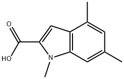 1,4,6-trimethyl-1H-indole-2-carboxylic acid Struktur