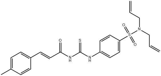 N-[({4-[(diallylamino)sulfonyl]phenyl}amino)carbonothioyl]-3-(4-methylphenyl)acrylamide Struktur