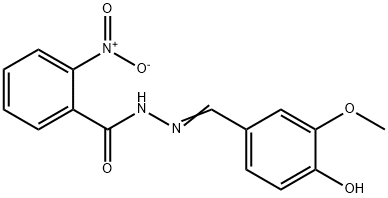 N'-(4-hydroxy-3-methoxybenzylidene)-2-nitrobenzohydrazide Struktur