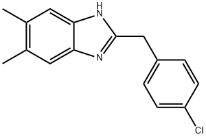 2-(4-Chloro-benzyl)-5,6-dimethyl-1H-benzoimidazole Struktur