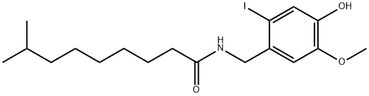 N-[(4-hydroxy-2-iodo-5-methoxyphenyl)methyl]-8-methylnonanamide Struktur