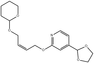 4-(1,3-dioxolan-2-yl)-2-((4-((tetrahydro-2H-pyran-2-yl)oxy)but-2-en-1-yl)oxy)pyridine