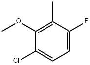 1-chloro-4-fluoro-2-methoxy-3-methylbenzene Struktur