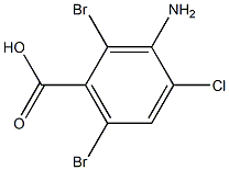 3-Amino-2,6-dibromo-4-chlorobenzoic acid Struktur