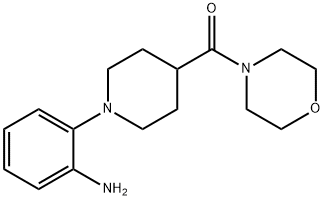 [1-(2-Amino-phenyl)-piperidin-4-yl]-morpholin-4-yl-methanone Struktur