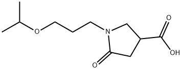 5-oxo-1-[3-(propan-2-yloxy)propyl]pyrrolidine-3-carboxylic acid Struktur