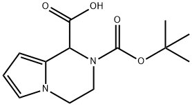 2-(tert-butoxycarbonyl)-1H,3H,4H-pyrrolo[1,2-a]pyrazine-1-carboxylic acid Struktur