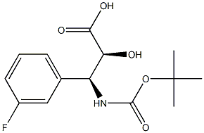 N-(Tert-Butoxy)Carbonyl (2S,3S)-3-Amino-3-(3-fluoro-phenyl)-2-hydroxypropionic acid Struktur