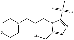 4-{3-[5-(chloromethyl)-2-methanesulfonyl-1H-imidazol-1-yl]propyl}morpholine Struktur