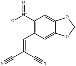 [(6-nitro-1,3-benzodioxol-5-yl)methylene]malononitrile Struktur