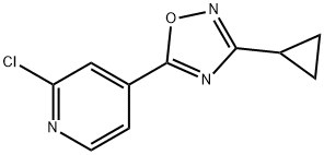 5-(2-chloropyridin-4-yl)-3-cyclopropyl-1,2,4-oxadiazole Struktur