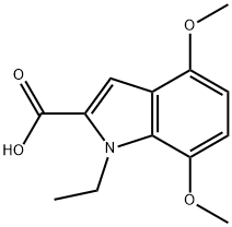 1-ethyl-4,7-dimethoxy-1H-indole-2-carboxylic acid Struktur