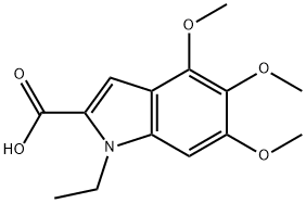 1-ethyl-4,5,6-trimethoxy-1H-indole-2-carboxylic acid Struktur