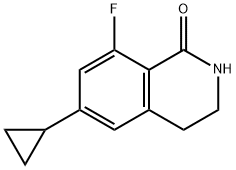 6-cyclopropyl-8-fluoro-3,4-dihydroisoquinolin-1(2H)-one Struktur