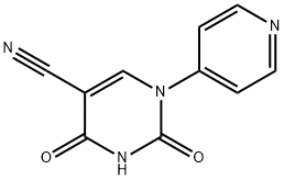 2,4-Dioxo-1-pyridin-4-yl-1,2,3,4-tetrahydro-pyrimidine-5-carbonitrile Struktur