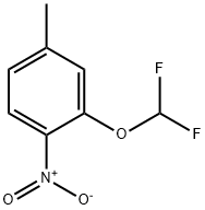 2-(difluoromethoxy)-4-methyl-1-nitrobenzene Struktur