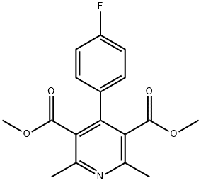 4-(4-Fluoro-phenyl)-2,6-dimethyl-pyridine-3,5-dicarboxylic acid dimethyl ester Struktur