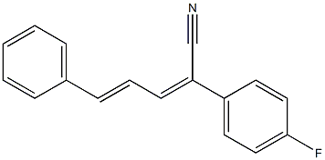 Benzeneacetonitrile,4-fluoro-a-(3-phenyl-2-propen-1-ylidene)- Struktur