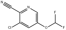 3-Chloro-5-difluoromethoxy-pyridine-2-carbonitrile Struktur