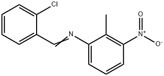 N-(2-chlorobenzylidene)-2-methyl-3-nitroaniline Struktur