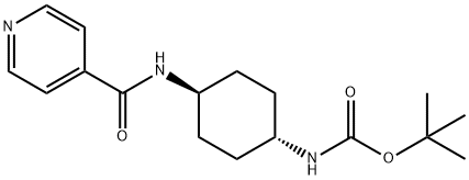 tert-Butyl (1R*,4R*)-4-(isonicotinamido)cyclohexylcarbamate Struktur