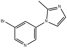 3-bromo-5-(2-methyl-1H-imidazol-1-yl)pyridine Struktur