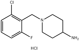 1-(2-CHLORO-6-FLUOROBENZYL)PIPERIDIN-4-AMINE HYDROCHLORIDE Struktur