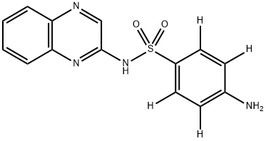 4-amino-2,3,5,6-tetradeuterio-N-quinoxalin-2-ylbenzenesulfonamide Struktur