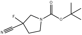 1-BOC-3-CYANO-3-FLUOROPYRROLIDINE Struktur