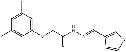 2-(3,5-dimethylphenoxy)-N'-(3-thienylmethylene)acetohydrazide Struktur