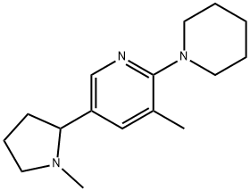 3-Methyl-5-(1-methyl-pyrrolidin-2-yl)-3,4,5,6-tetrahydro-2H-[1,2]bipyridinyl Struktur