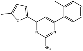 4-(5-methylfuran-2-yl)-6-(2-methylphenyl)pyrimidin-2-amine Struktur