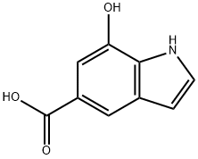 7-hydroxy-1H-indole-5-carboxylic acid Struktur