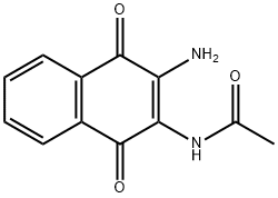 N-(3-amino-1,4-dioxo-naphthalen-2-yl)acetamide Struktur