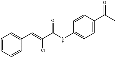 N-(4-acetylphenyl)-2-chloro-3-phenylacrylamide Struktur