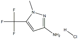 1-methyl-5-(trifluoromethyl)pyrazol-3-amine:hydrochloride Struktur